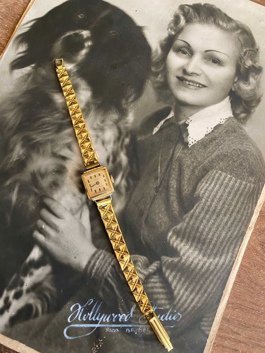 Ceas dama Juta, Germany,  inclusiv bratara, fabricat in anii 1950,  stare buna de functionare.