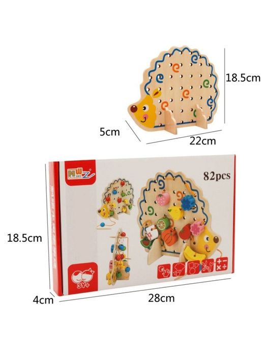 Деревянная шнуровка ежик