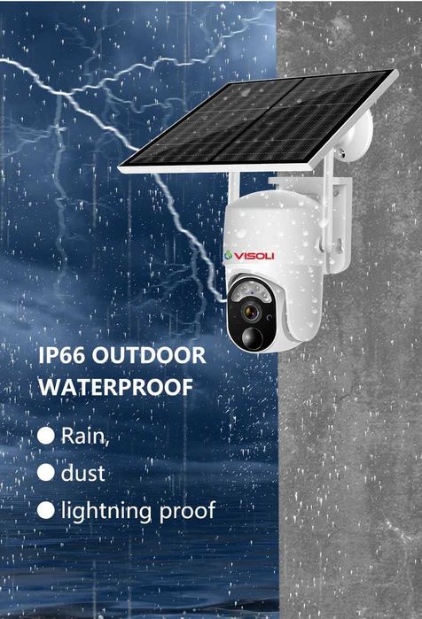 Camera de supraveghere Sim 4G cu Panou Solar Visoli® VS-S50 4G, 4MP