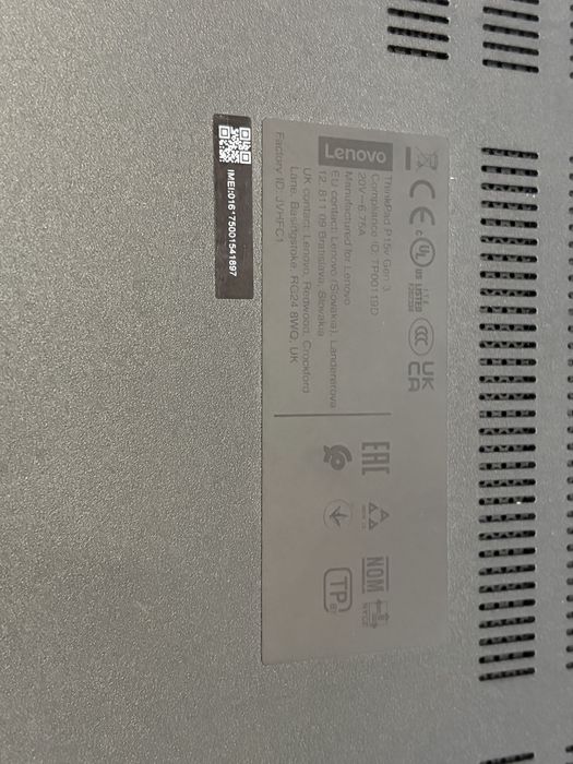 Lenovo ThinkPad P15v Gen3, Touchscreen, Core I9-12900H,32GB, SSD 512