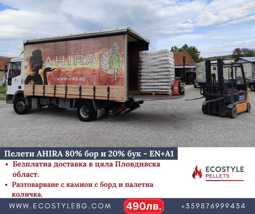 Еко пелети 80% бор и 20% бук - ЕN+A1 с безплатна доставка !