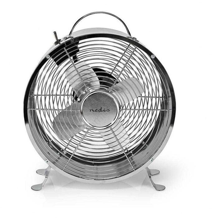 NEDIS Ventilator Retro de birou 250 mm 20W 2 viteze Metalic Crom 230V