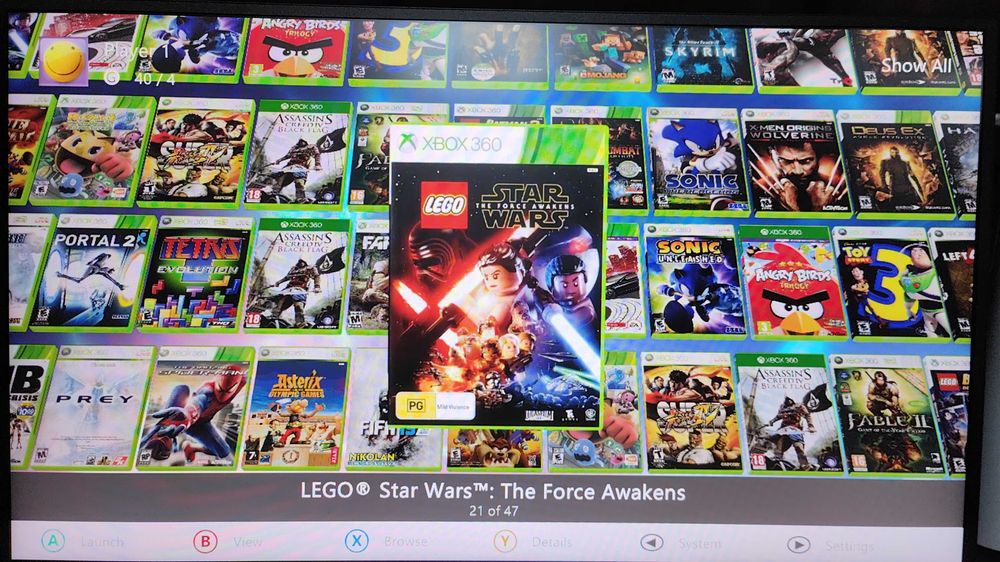 Xbox 360 modat ,43 de jocuri de top,GTA 5,Minecraft,NFS,maneta,cabluri