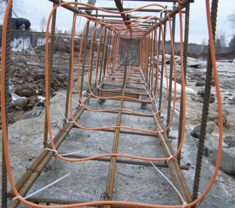 Кабель зимнего прогрева бетона