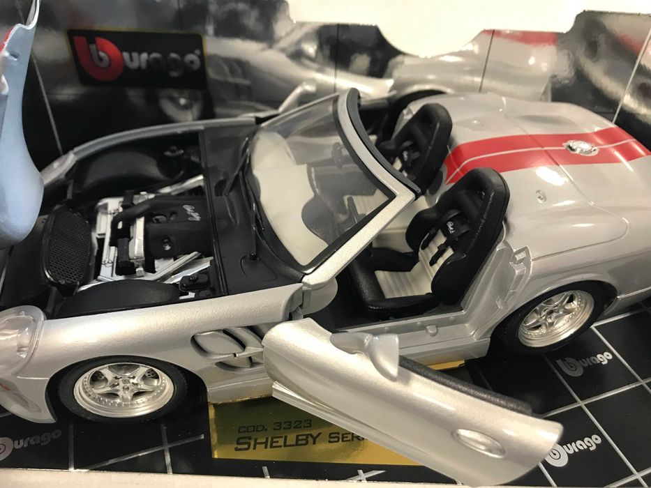 BBURAGO нова метална колекционерска количка.SHELBY COBRA 1998г.1:18