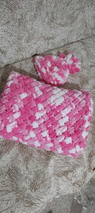 Handmade Бебешко одеалце + шапка