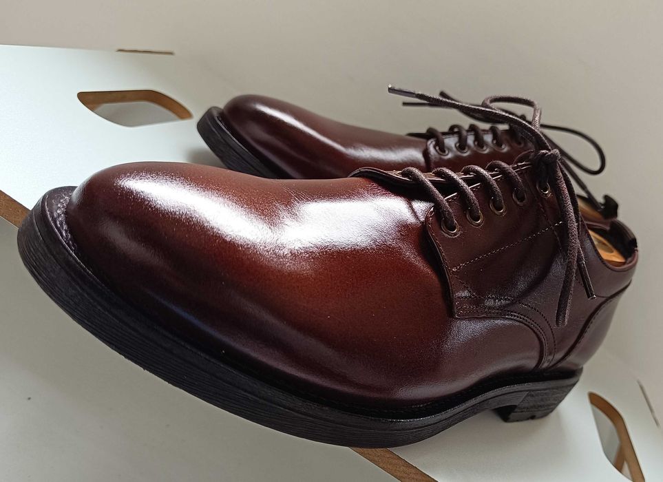 Pantofi derby 40 plain toe premium Minelli Paris NOI piele naturala