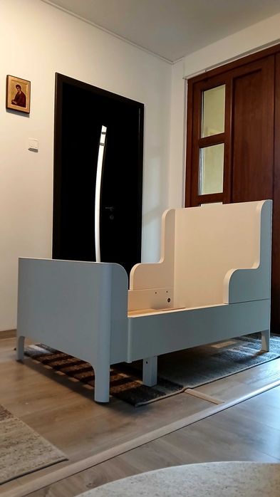 Pat copii extensibil Ikea 80×200 + Saltea