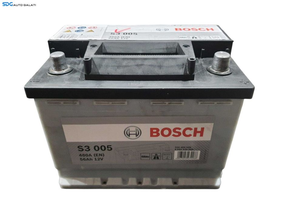 Baterie Acumulator Auto 55AH 480A BOSCH 556400048 0092S30050 Volkswagen Audi Seat Skoda Ford Opel Toyota BMW Mercedes Renault Peugeot Dacia [D0322]