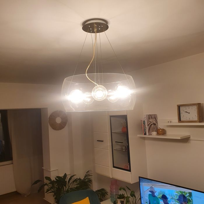 Lustra Audi - 10, SP5, din sticla, transparent