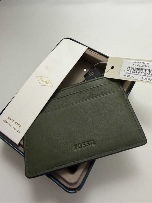 Portcard Fossil Minimalist, piele naturala