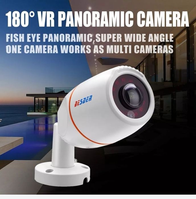 Sistem supraveghere video nvr 4k camere, nvr, hd 1T cameră 180 grade