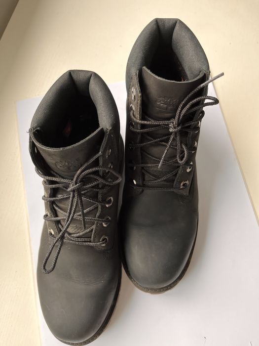 bocanci piele întoarsă negrii, Timberland