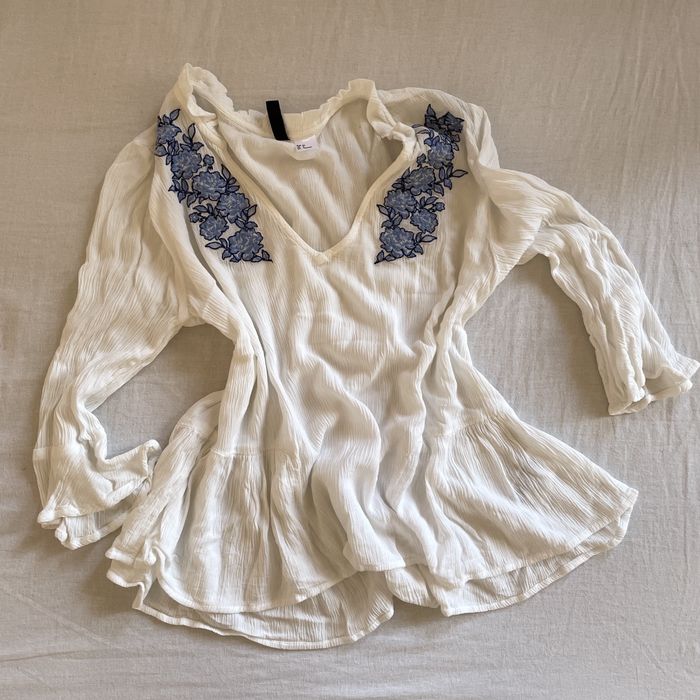 Дамска блуза с бродерия H&M