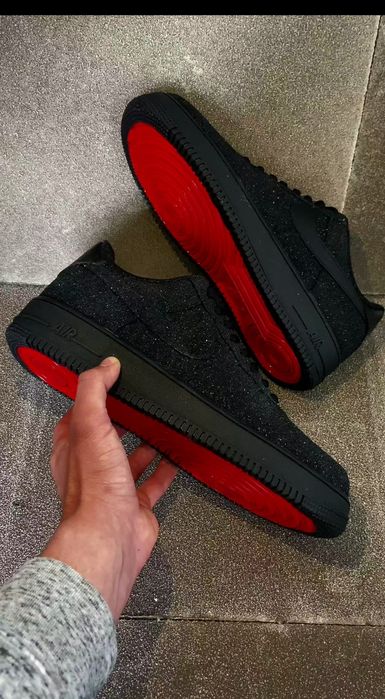 Nike air force 1 red sole Black diamond low noi