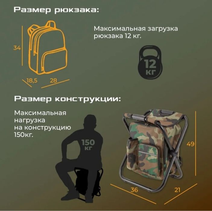 Водонепроницаемый рюкзак-стул