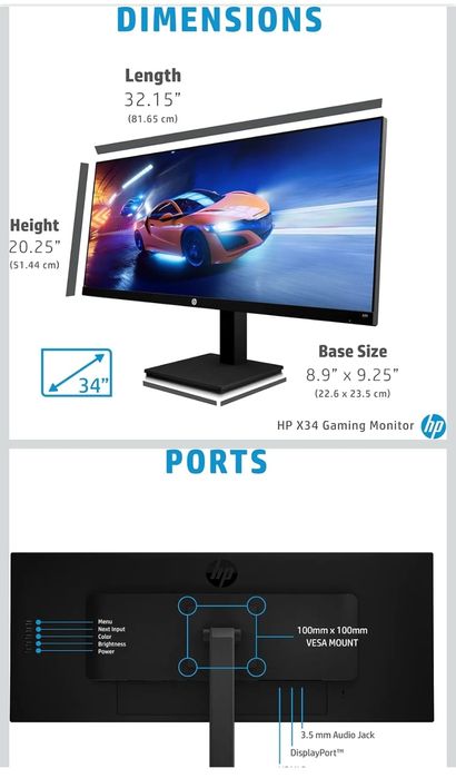 Monitor HP X34 UltraWide 34 inch 165Hz ips