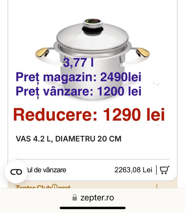 Vase Zepter noi, in ambalaj