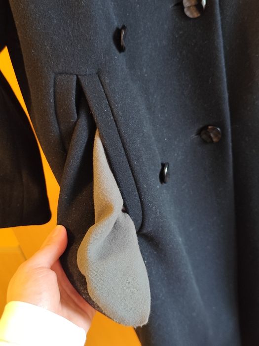 Palton din stofa de lana naturala