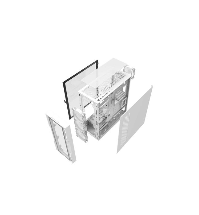 ' Корпус для ПК darkFlash AIR NOVA WHITE (E-ATX, Без вентиляторов)