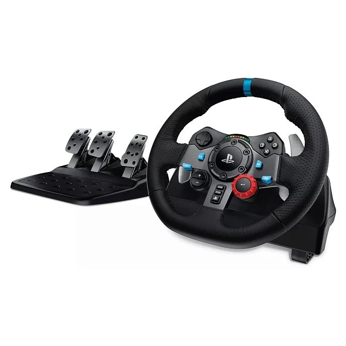 Logitech G29 игровой руль с педалями для реалистичных гонок.