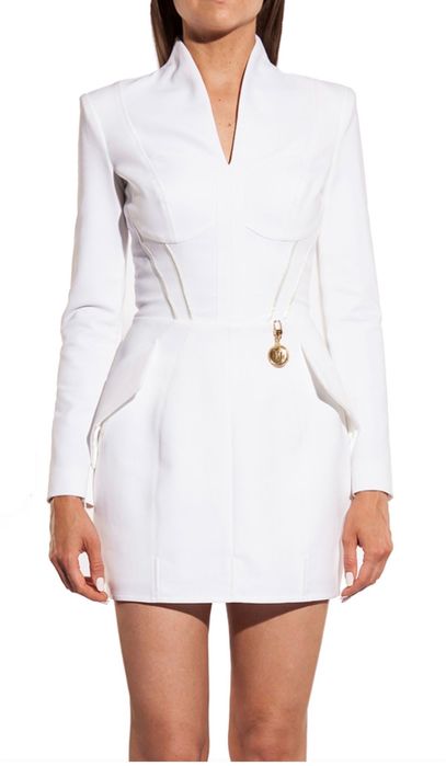 Рокля Elisabetta Franchi, бяла 40 IT - S размер