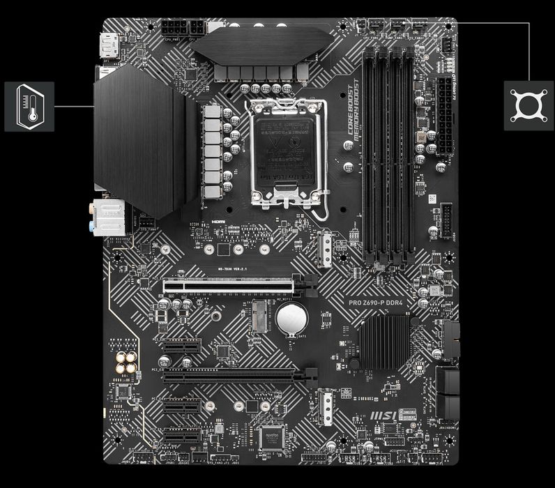 MSI PRO Z690P + 32GB RAM DDR4 + Core i5 13500 14-ядрен
