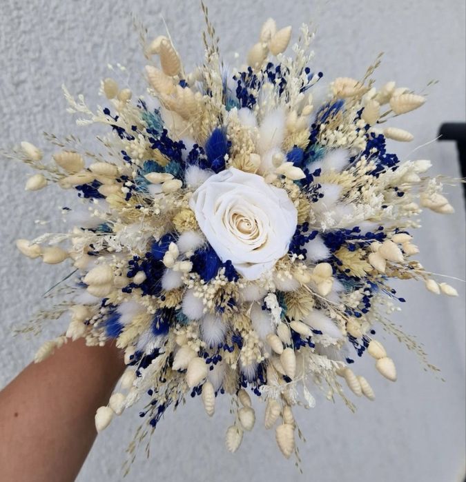 Buchete mireasa / nasa din flori naturale uscate , criogenate