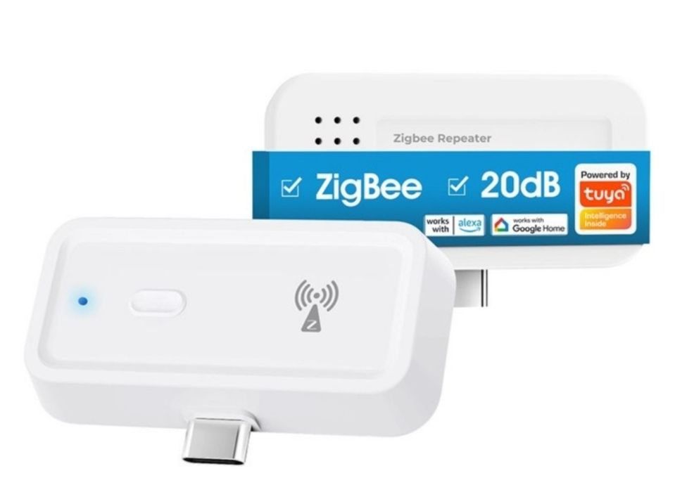 ZigBee 3.0 Signal Repeater (усилитель сигнала ZigBee, 20 dB, Tuya)