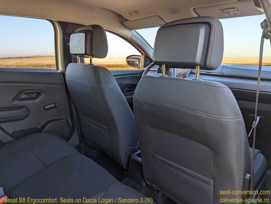 Sistem adaptare scaune de Passat B8 Ergocomf pe Logan Sandero 3 2020+
