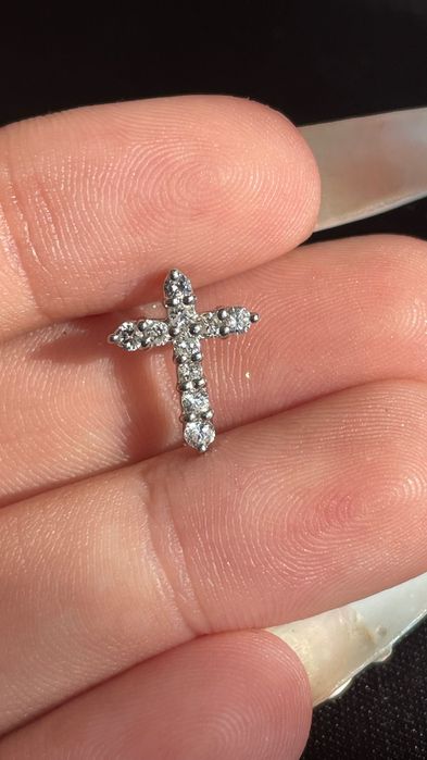 Pandantiv din platina cu diamante naturale de 0,30ct