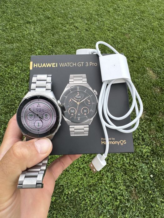 HUAWEI WATCH GT 3 Pro Titanium, ORIGINAL, bratara metalica originala din titan, impecabil estetic ca NOU provenienta Orange RO perfect functionL
