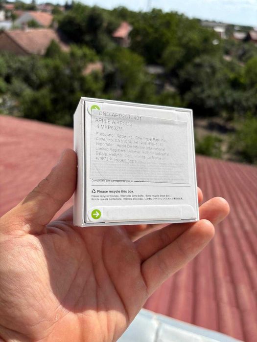 Casti APPLE AirPods 4,Wireless,Bluetooth, Microfon, ALBE, NOI SIGILATE