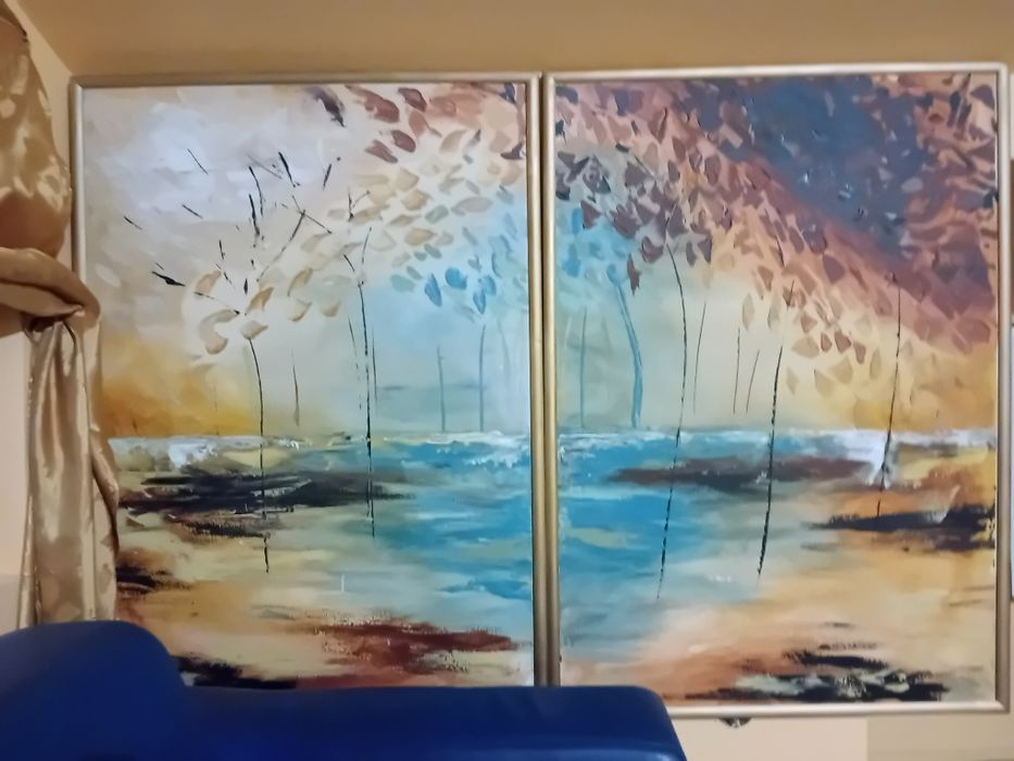 Set de 2 tablouri realizate manual