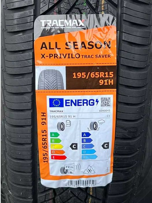 Всесезонни гуми TRACMAX 195/65 R15 91H  нов ДОТ 195/65/15 , 1956515