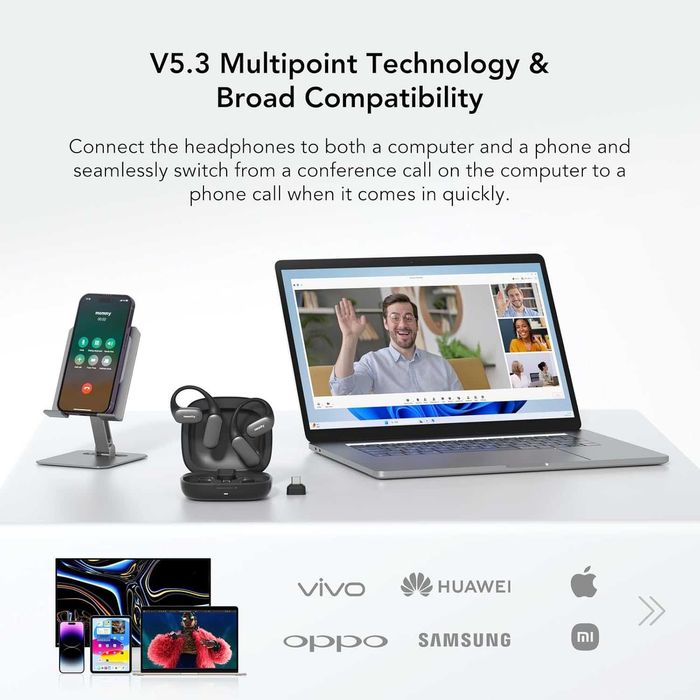 NEARITY MemPod Fit 2 Bluetooth слушалки с отворен уши с калъф