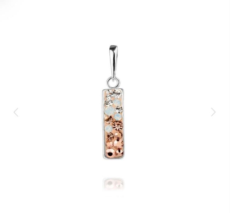 Сребърен комплект Swarovski – обеци, медальон и синджир