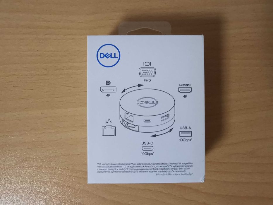 Докинг станция Dell DA300 с USB, USB-C, DisplayPort, HDMI, VGA и RJ45