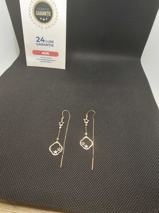 Cercei aur 14K 2.22g (50370 AG 11 Piata Nicolina) 2 ani garantie!