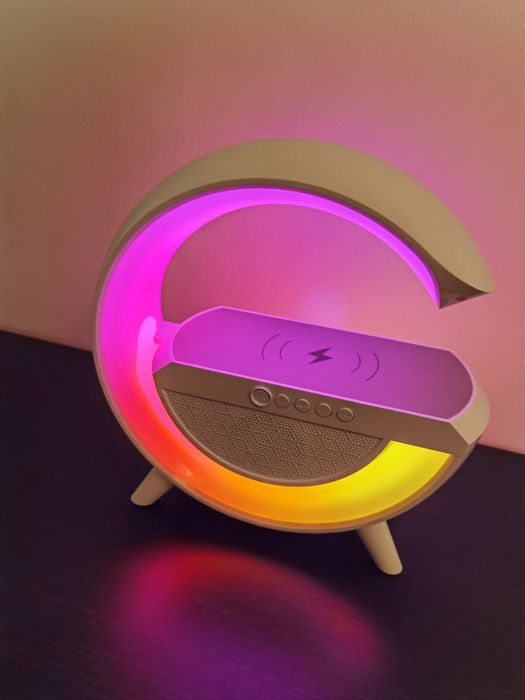Boxa bluetooth, încărcare wireless, lumini. NOU