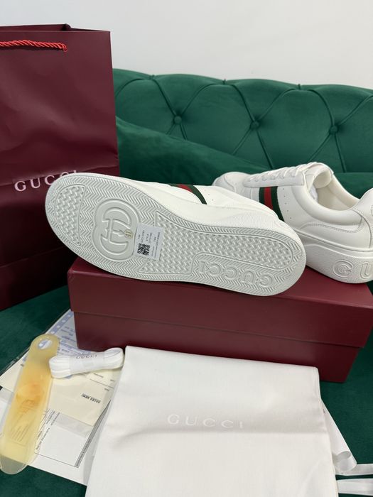 Adidasi Gucci piele naturala 100% Full Box colectie noua