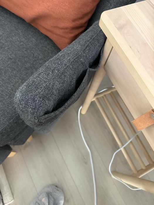 Fotoliu cu taburet OMTÄNKSAM Gunnared gray