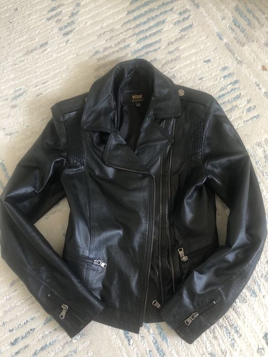 Кожаная куртка, размер 44