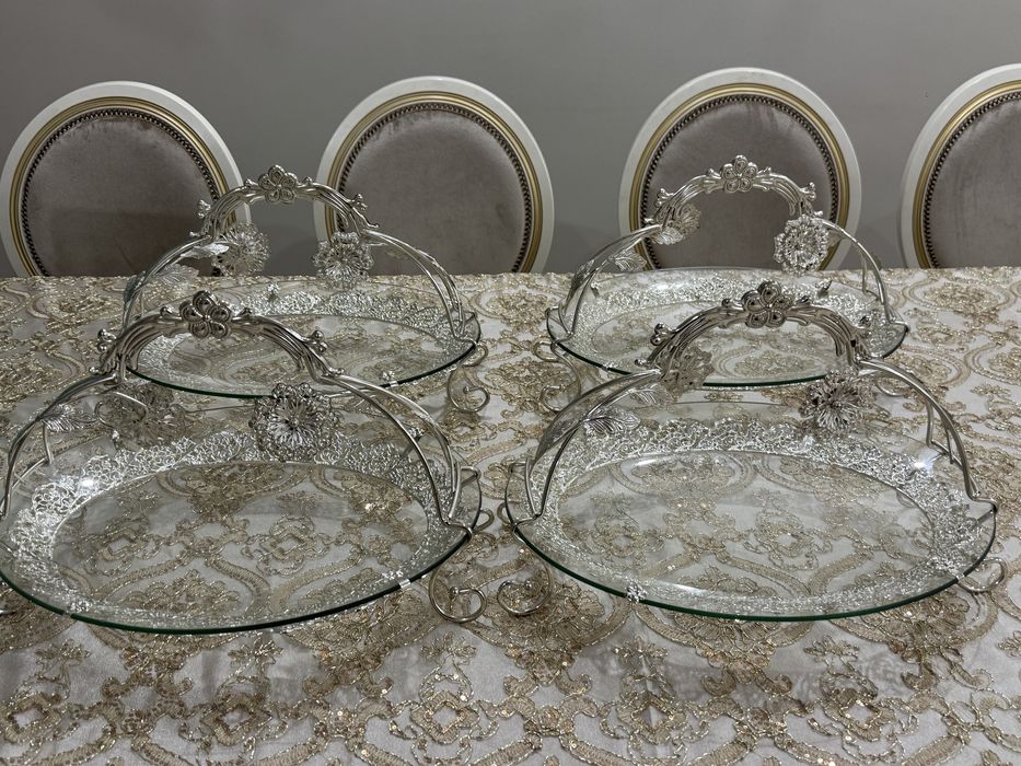 Фруктовница из мельхиора 4шт