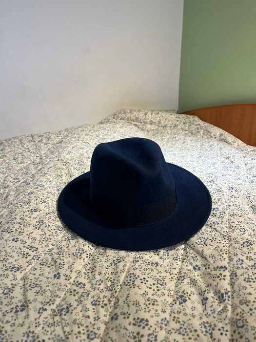 Pălărie Fedora Bleumarin 100% Lana – Stil Elegant Clasic
