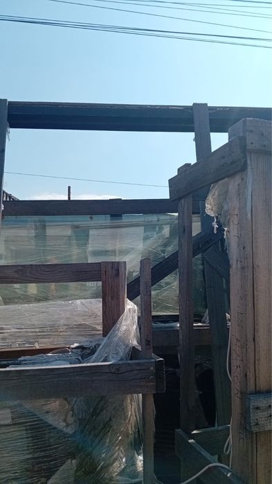 Нов Плъзгащ алуминиев прозорец / sliding door/ витрина с врата – 3800 x 2540 мм - профил Cortizo Vision Plus