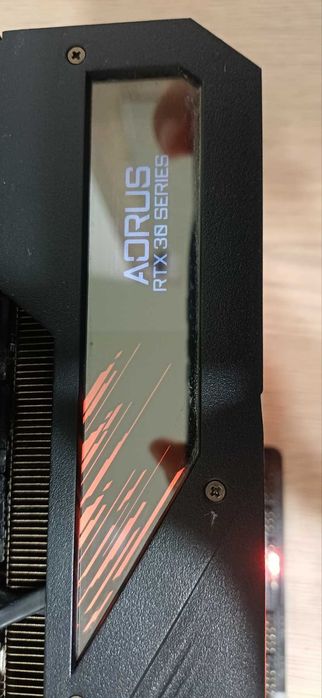 Gigabyte AORUS RTX 3080 Master 10GB - Перфектна, с LCD дисплей