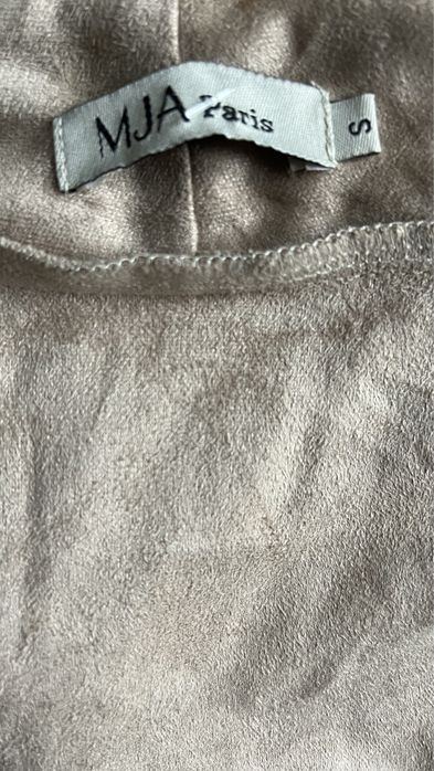 Jacheta / cardigan cu franjuri - imitatie piele intoarsa