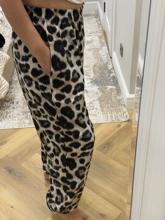 Леопардовые джоггеры хлопок