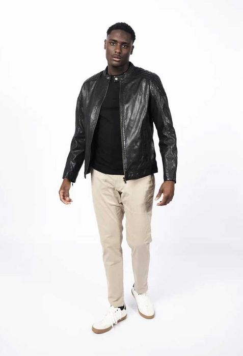 Jacheta geaca de piele 50 L bomber Atelier Torino NOUA piele naturala